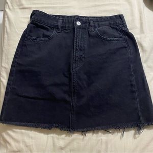H&M Black Denim Skirt